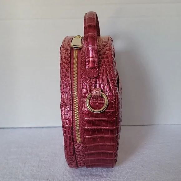 Brahmin Lane top handle Lotus canteen metallic leather handbag - Picture 6 of 15